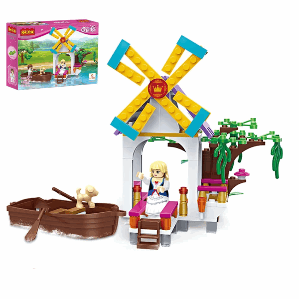 COGO Lego constructors Constructor with windmill and boat 176 pcs | COGO